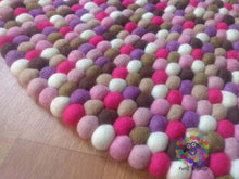 Load image into Gallery viewer, Felt Ball Rugs / Nursery Rug/ Pom pom Wool Ball Nepal rug (Free Shipping)
