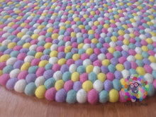 Load image into Gallery viewer, Felt Ball Rugs /Bubblegum pom pom Wool Carpet (Free Shipping)
