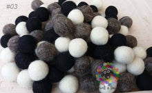 Load image into Gallery viewer, 2 cm Felt Balls. Wool Pom pom Nursery Decoration 100 % Wool - DIY Craft
