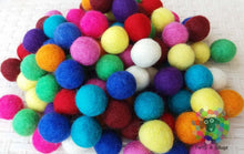 Load image into Gallery viewer, 2 cm Felt Balls. Wool Pom pom Nursery Garland Decoration 100 % Wool - DIY Craft
