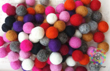 Load image into Gallery viewer, 2 cm Felt Balls. Wool Pom pom Nursery Garland Decoration 100 % Wool - DIY Craft
