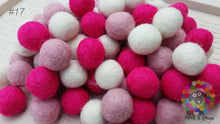 Load image into Gallery viewer, 2 cm Felt Balls. Wool Pom pom Nursery Garland Decoration 100 % Wool - DIY Craft
