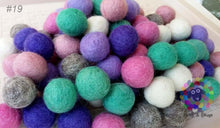 Load image into Gallery viewer, 2 cm Felt Balls. Wool Pom pom Nursery Garland Decoration 100 % Wool - DIY Craft
