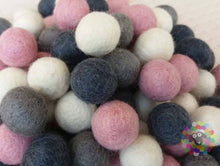 Load image into Gallery viewer, 2 cm Felt Balls. Wool Pom pom Nursery Garland Decoration 100 % Wool - DIY Craft
