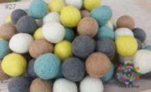 Load image into Gallery viewer, 2 cm Felt Balls. Wool Pom pom Nursery Garland Decoration 100 % Wool - DIY Craft
