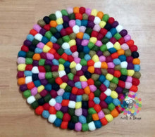 Load image into Gallery viewer, Round felt Ball Chair Mat Set of 4 pcs. Size 36 cm each. 100 % Wool
