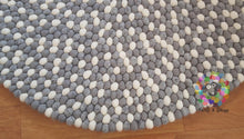 Load image into Gallery viewer, Felt Ball Rugs 20 cm - 250 cm Shades of Grey and White (Free Shipping)
