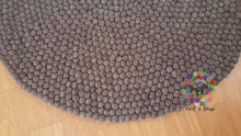 Load image into Gallery viewer, Felt Ball Rugs 20 cm - 250 cm Dark Natural Earth Tone (Free Shipping)
