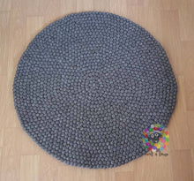 Load image into Gallery viewer, Felt Ball Rugs 20 cm - 250 cm Dark Natural Earth Tone (Free Shipping)
