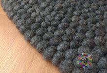 Load image into Gallery viewer, Felt Ball Rugs / Charcol Grey pom pom rug/ Pebble Rug (Free Shipping)
