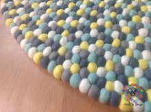 Load image into Gallery viewer, Felt Ball Rug / Nursery Pom pom carpet / Pebble Rug (Free Shipping)
