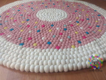 Load image into Gallery viewer, Felt Ball Rugs / Baby Girl Nursery pom pom rug (Free Shipping)
