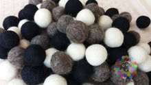 Load image into Gallery viewer, 2 cm Felt Balls. Wool Pom pom Nursery Decoration 100 % Wool - DIY Craft
