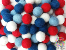 Load image into Gallery viewer, 2 cm Felt Balls. Wool Pom pom Nursery Garland Decoration 100 % Wool - DIY Craft
