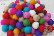 Load image into Gallery viewer, 2 cm Felt Balls. Wool Pom pom Nursery Garland Decoration 100 % Wool - DIY Craft
