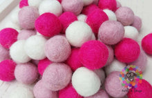 Load image into Gallery viewer, 2 cm Felt Balls. Wool Pom pom Nursery Garland Decoration 100 % Wool - DIY Craft
