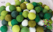 Load image into Gallery viewer, 2 cm Felt Balls. Wool Pom pom Nursery Garland Decoration 100 % Wool - DIY Craft
