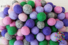 Load image into Gallery viewer, 2 cm Felt Balls. Wool Pom pom Nursery Garland Decoration 100 % Wool - DIY Craft
