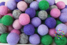 Load image into Gallery viewer, 2 cm Felt Balls. Wool Pom pom Nursery Garland Decoration 100 % Wool - DIY Craft
