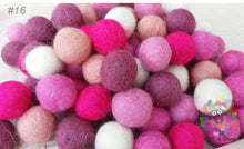 Load image into Gallery viewer, 2 cm Felt Balls. Wool Pom pom Nursery Garland Decoration 100 % Wool - DIY Craft
