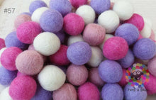 Load image into Gallery viewer, 2 cm Felt Balls. Wool Pom pom Nursery Garland Decoration 100 % Wool - DIY Craft
