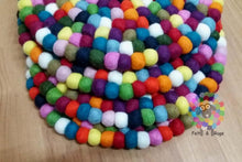 Load image into Gallery viewer, Round felt Ball Chair Mat Set of 4 pcs. Size 36 cm each. 100 % Wool
