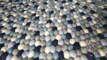 Load image into Gallery viewer, Felt Ball Rug / Nursery Pom pom carpet / Pebble Rug (Free Shipping)
