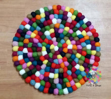 Load image into Gallery viewer, Round felt Ball Chair Mat Set of 4 pc. Size 30 cm each. 100 % Wool
