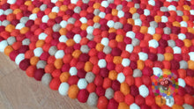 Load image into Gallery viewer, Felt Ball Rugs /, Nursery Rug , Nepal Handmade Felt Ball pom pom Rug / carpet (Free Shipping)
