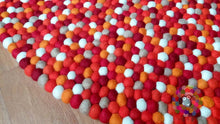 Load image into Gallery viewer, Felt Ball Rugs /, Nursery Rug , Nepal Handmade Felt Ball pom pom Rug / carpet (Free Shipping)
