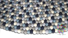 Load image into Gallery viewer, Felt Ball Rug / Nursery Pom pom carpet / Pebble Rug (Free Shipping)
