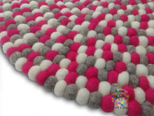 Load image into Gallery viewer, Felt Ball Rug / Nursery Pom pom carpet / Pebble Rug (Free Shipping)
