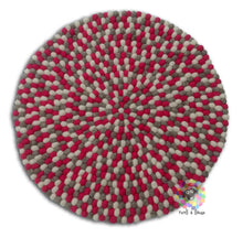 Load image into Gallery viewer, Felt Ball Rug / Nursery Pom pom carpet / Pebble Rug (Free Shipping)
