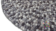 Load image into Gallery viewer, Natural Stone Felt Ball Rug 90 cm - 250 cm. 100 % Wool Handmade Nepal Rug (Free Shipping)
