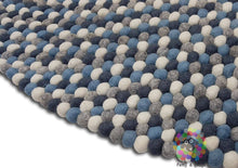 Load image into Gallery viewer, Felt Ball Rugs 90 cm - 250 cm. 100 % Wool Handmade Nepal Rug (Free Shipping)
