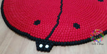 Load image into Gallery viewer, Felt Ball Rugs 20 cm - 250 cm Lady Bird Nursery Rug .  (Free Shipping)
