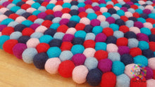 Load image into Gallery viewer, Freckle Felt Ball Rugs 90 cm - 250 cm. 100 % Wool Handmade Nepal Rug (Free Shipping)
