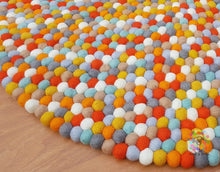 Load image into Gallery viewer, Freckle Felt Ball Rugs 90 cm - 250 cm. 100 % Wool Handmade Nepal Rug (Free Shipping)
