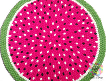 Load image into Gallery viewer, Felt Ball Rug. Watermelon / Children Rug/ Girl Room Rug / Nursery Rug (Free Shipping)
