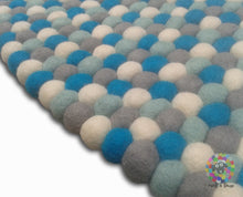 Load image into Gallery viewer, Felt Ball Rug.  Children Rug/ Home Decor / Nursery Rug (Free Shipping)
