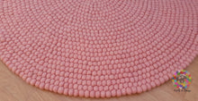 Load image into Gallery viewer, Felt Ball Rugs 20 cm - 250 cm Baby Pink Rug (Free Shipping)
