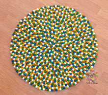 Load image into Gallery viewer, Felt Ball Rug. Nursery  Rug/ Pebble Rug / Nursery Rug (Free Shipping)
