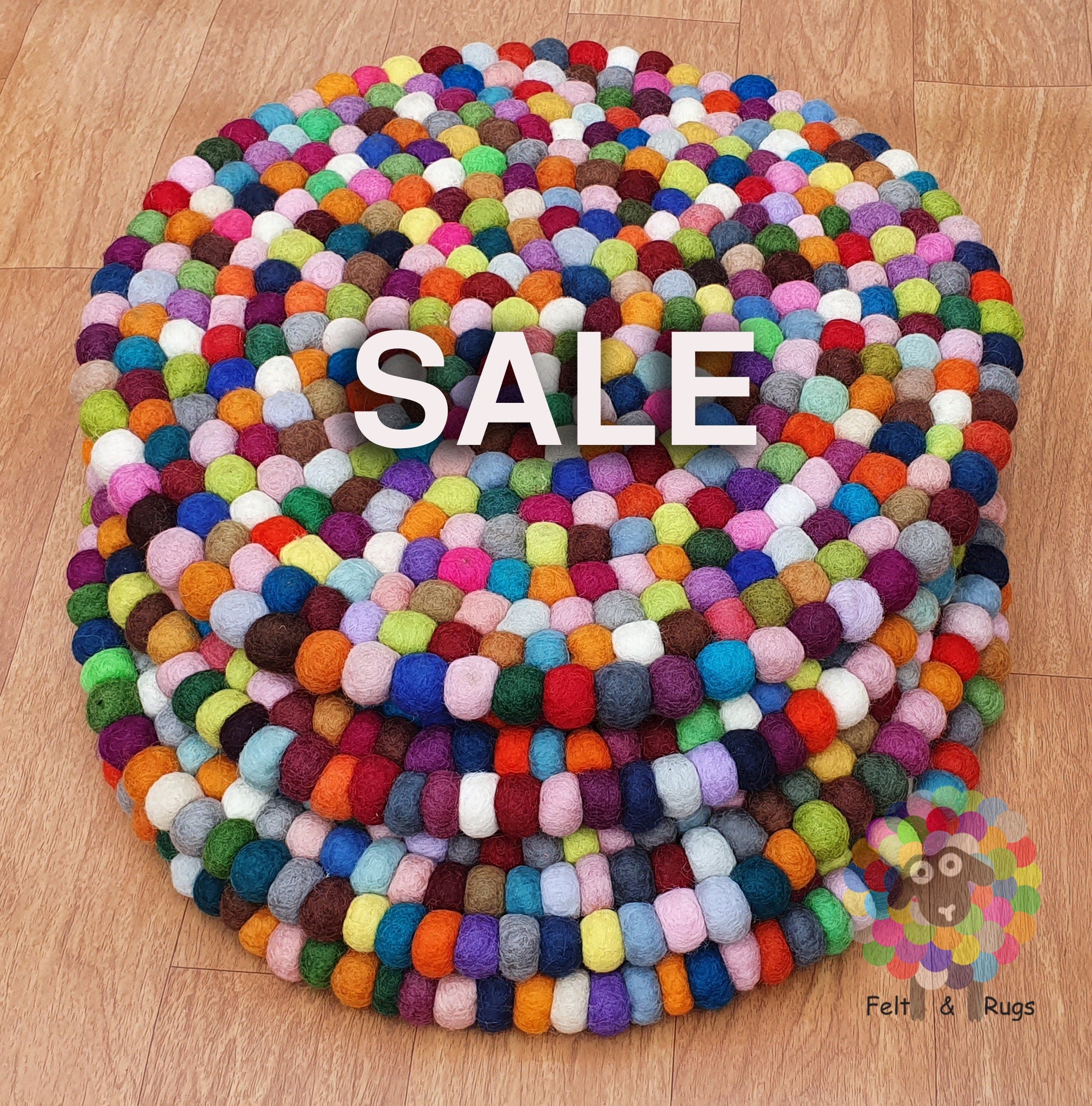 88 cm - Wool hotsell Ball Rug - Felt Ball Carpet - Handmade Felt Pom Pom Rug - Wool Felted Carpet - Nursery Rug - Round Rug -Bedroom Carpet