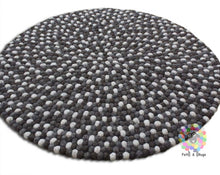 Load image into Gallery viewer, Felt Ball Rug 20 cm - 250 cm  Shades of Natural Brown and Grey  (Free Shipping)
